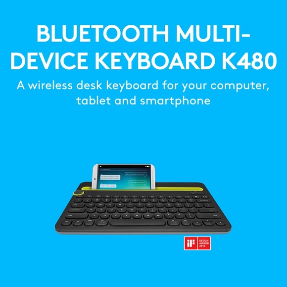 Logitech bluetooth Multi devise keyboard K480 BK - Picture 4 of 8